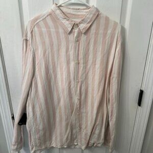 Zara Pink and White Button Down